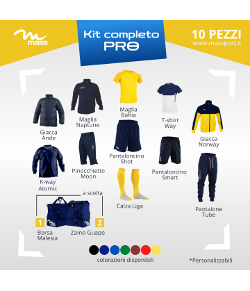 KIT COMPLETO CALCIO PRO 10...