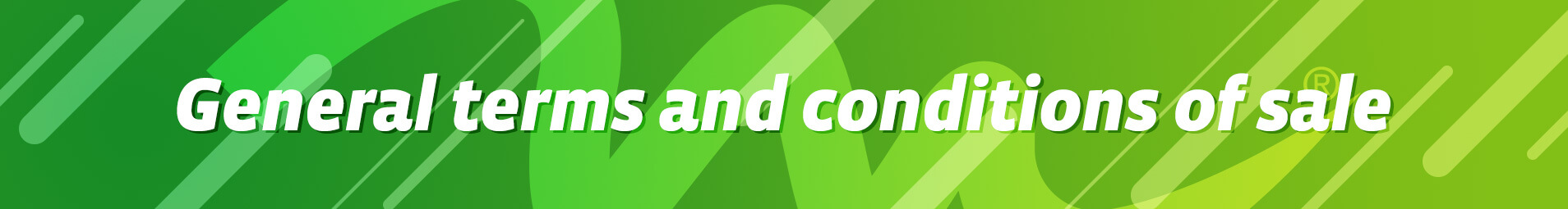 General Terms And Conditions of Sale